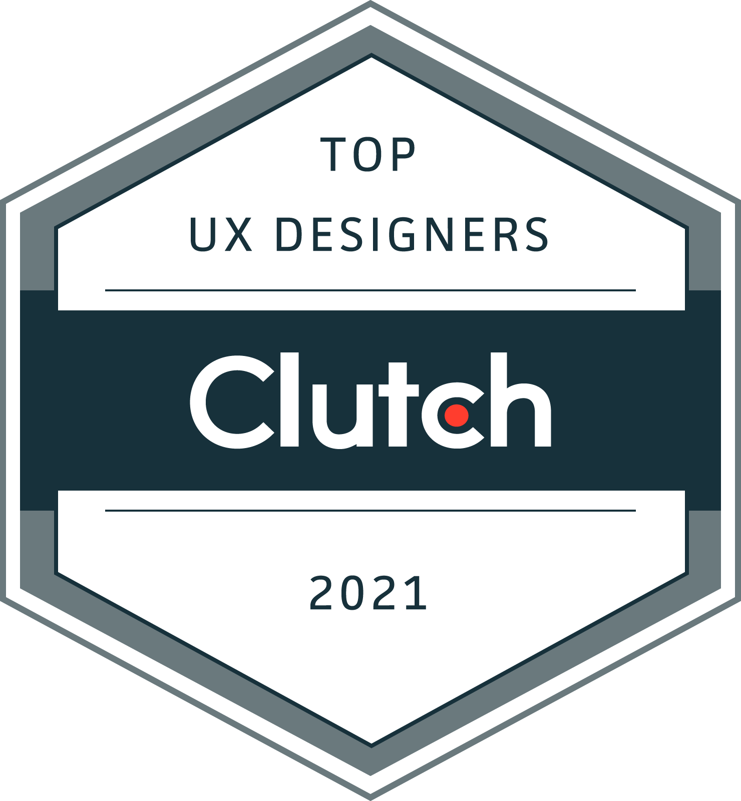 Clutch award for top UX design agencies, 2021